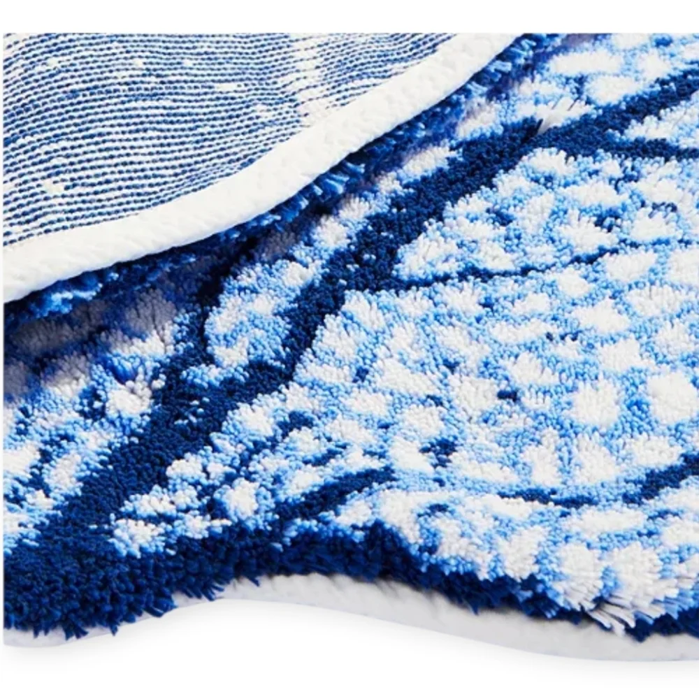 ABYSS & HABIDECOR Blue White Coral Bath Rug 33